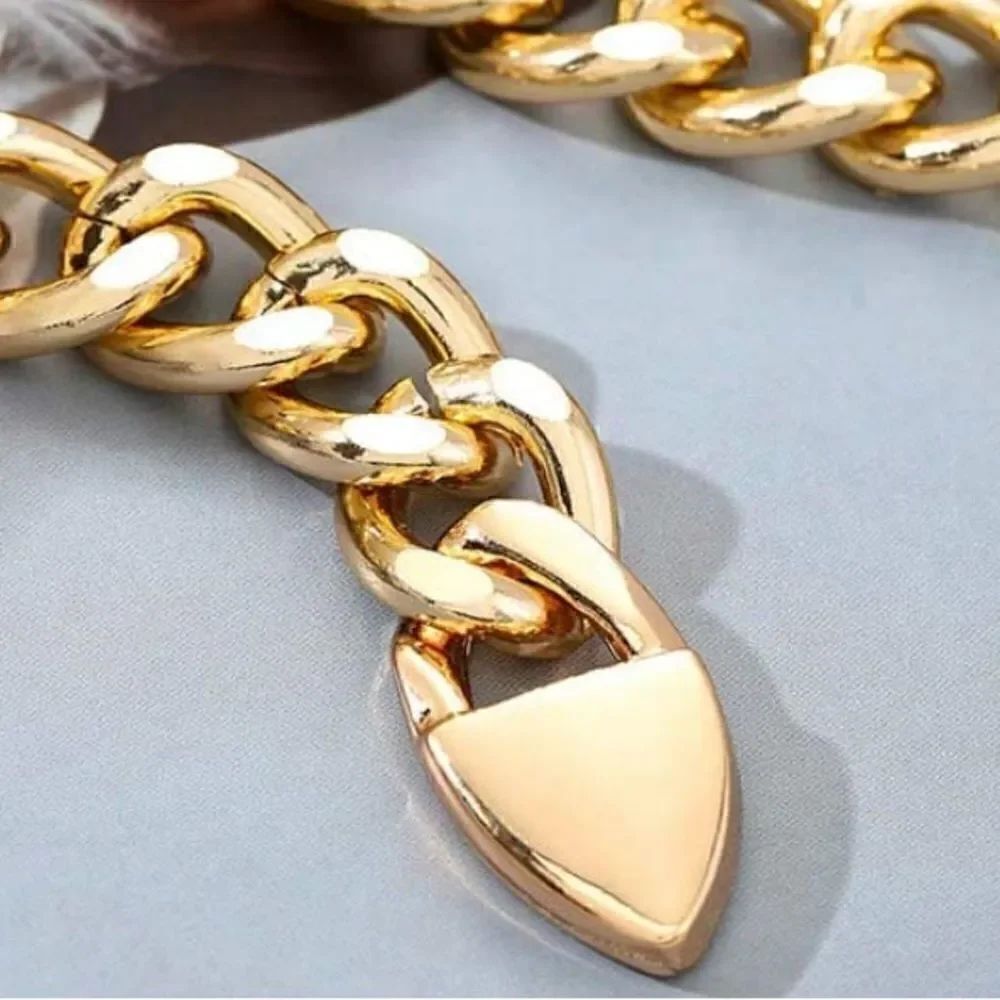 Gold Colored Chain Belt  - Picture 3 of 7